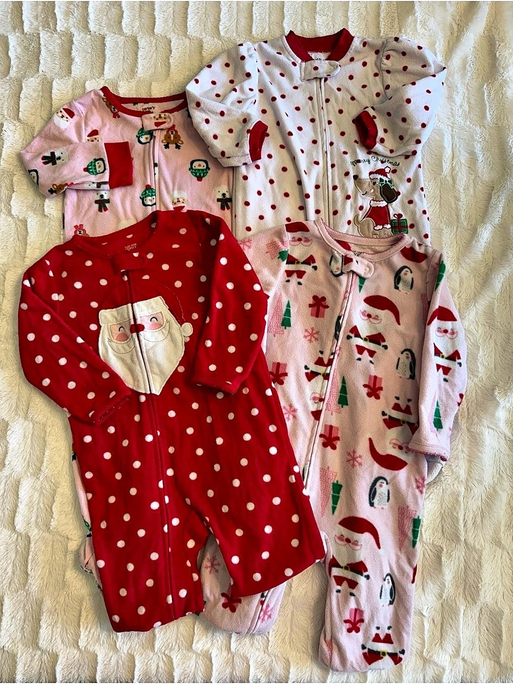 Baby 12-18 Month Holiday Footed Pajama Bundle